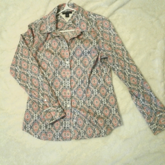 Women's Tommy Hilfiger button down shirt paisley print - Picture 1 of 8